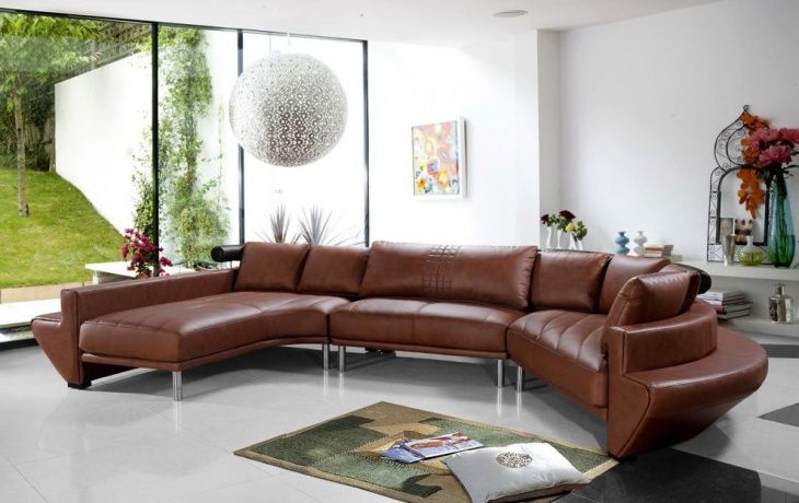 18+ Curved Sectional Sofa Designs, Ideas | Design Trends Pertaining To Florence Mid Century Modern Right Sectional Sofas Cognac Tan (View 9 of 15)
