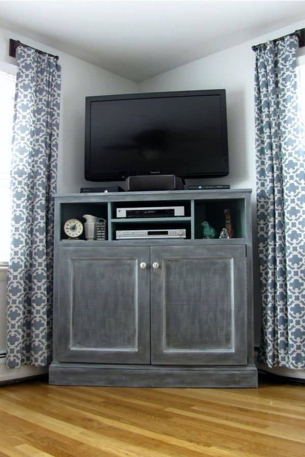 19 Creative And Easy Ideas To Build Diy Tv Stand Inside Grey Corner Tv Stands (Photo 14 of 15)