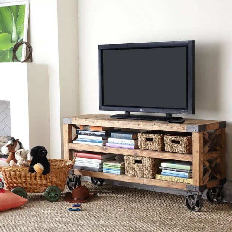 19 Creative Ways To Make A Diy Tv Stand Pertaining To Small Tv Stands On Wheels (View 14 of 15)