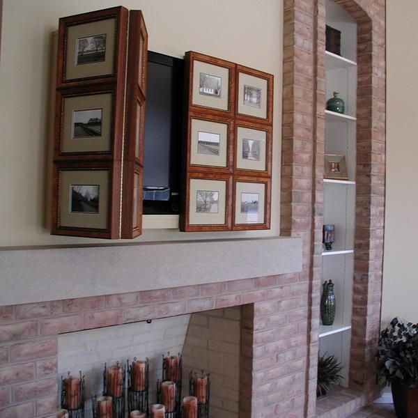 22 Modern Ideas To Hide Tvs Behind Hinged Or Sliding Doors Within Tv Hider (Photo 4 of 15)