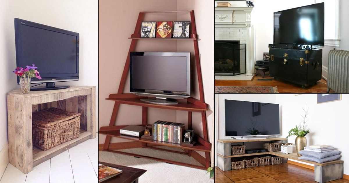 32 Diy Corner Tv Stand Ideas | Diy Tv Shelf Pertaining To Exhibit Corner Tv Stands (View 15 of 15)