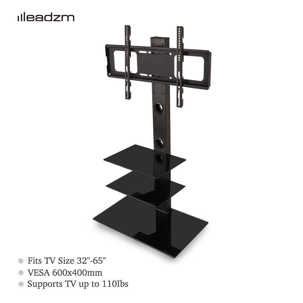 32 To 65 In Universal Floor Tv Stand With Swivel Mount 3 Within Rfiver Universal Floor Tv Stands Base Swivel Mount With Height Adjustable Cable Management (Photo 8 of 15)
