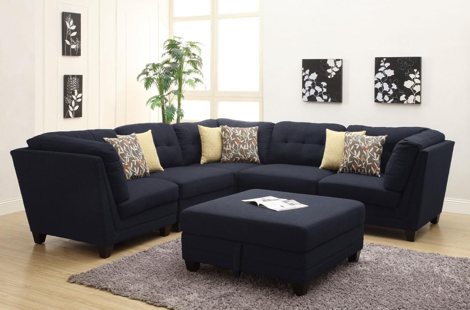 37 Beautiful Sectional Sofas Under $1,000 For Dream Navy 3 Piece Modular Sofas (Photo 8 of 15)