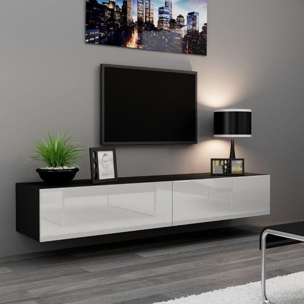 40 Tv Wall Living Room Ideas Decor On A Budget 29 Pertaining To White Wall Mounted Tv Stands (View 7 of 15)