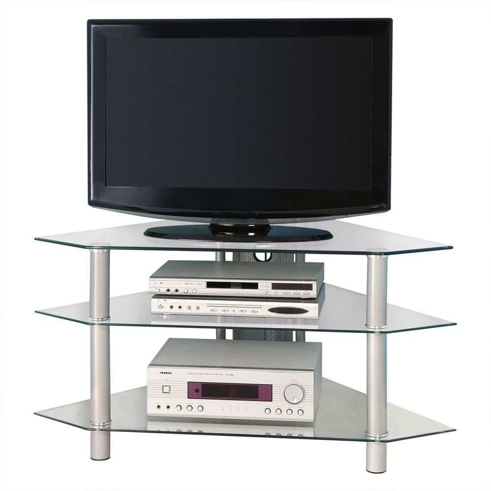 44 Inch Corner Tv Stand In Tv Stands With Conrad Metal/glass Corner Tv Stands (View 5 of 15)