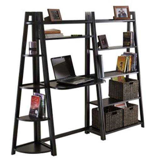 50 Ladder Shelf Image Ideas – White Leaning Ladder Regarding Tiva White Ladder Tv Stands (Photo 2 of 15)