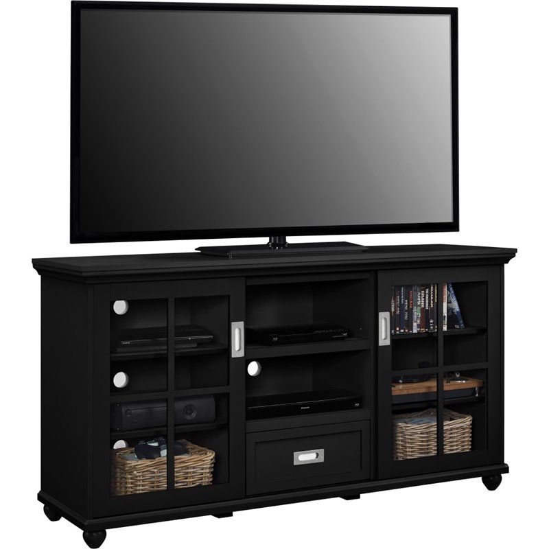 55'' Tv Stand In Black – 1782096pcom With Regard To Green Tv Stands (View 4 of 15)