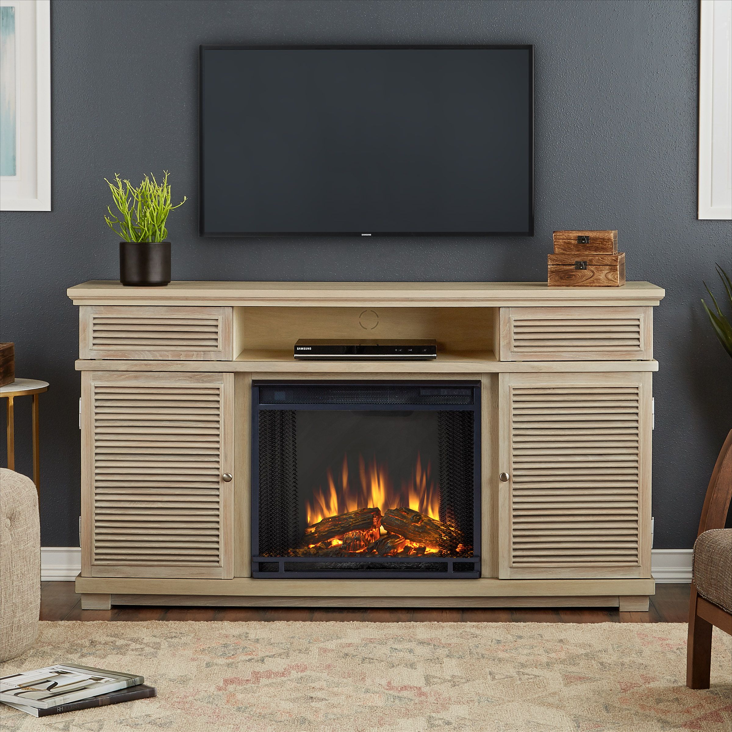 58" Cavallo Entertainment Center Electric Fireplace With Regard To 50 Inch Fireplace Tv Stands (View 11 of 15)