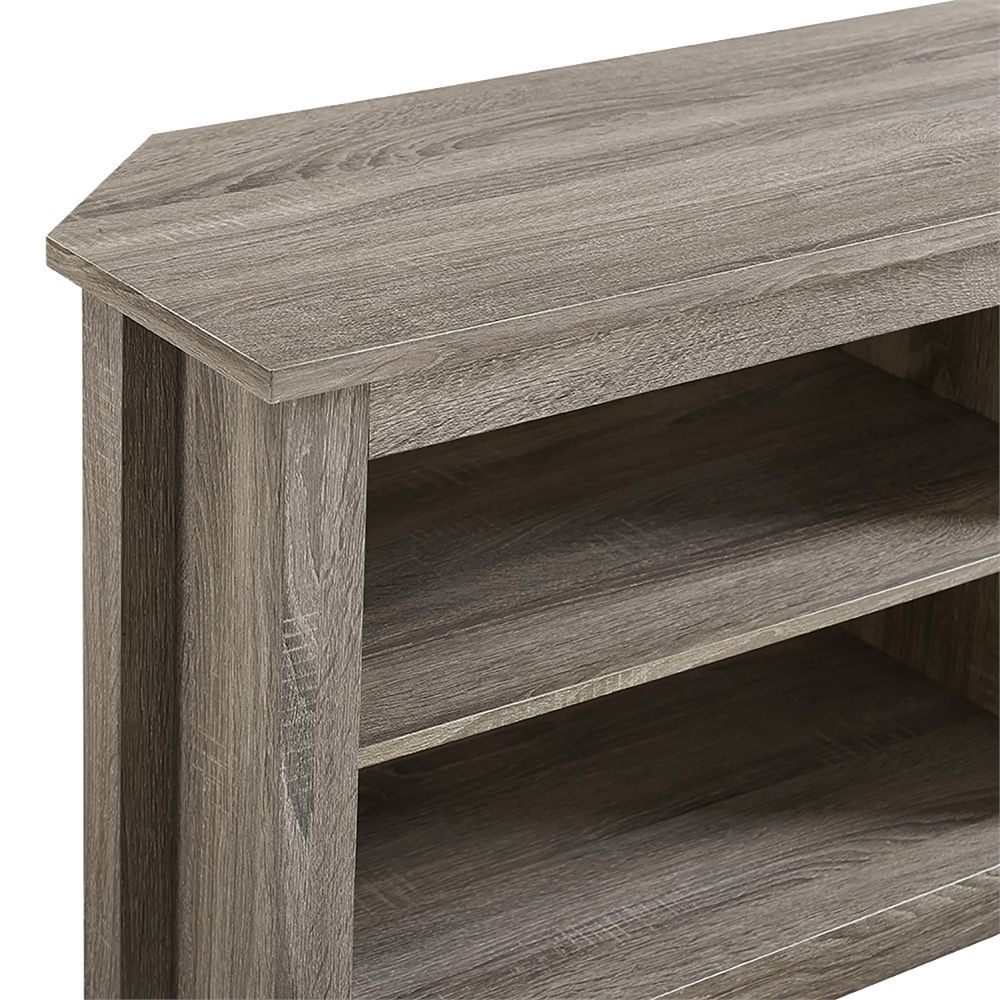 58" Corner Tv Stand – Driftwood With Regard To Techni Mobili 53" Driftwood Tv Stands In Grey (View 15 of 15)