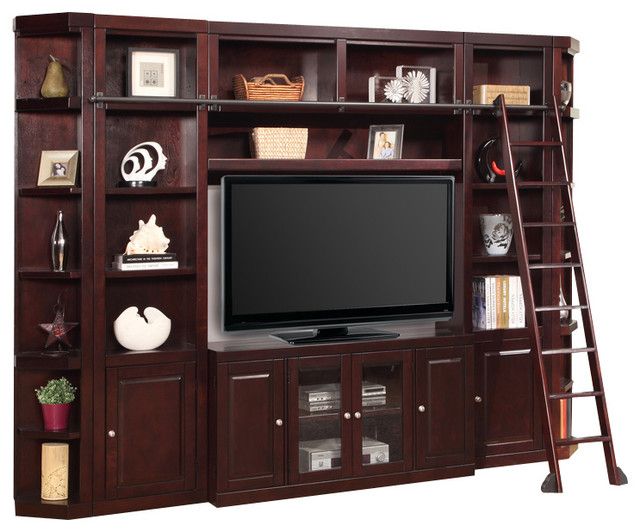 6 Piece Boston Space Saver Entertainment Center, Merlot With Regard To Boston Tv Stands (View 6 of 15)