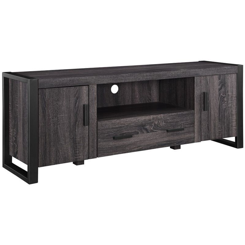 60" Charcoal Grey Wood Tv Stand – W60ubc22cl For Delphi Grey Tv Stands (View 11 of 15)