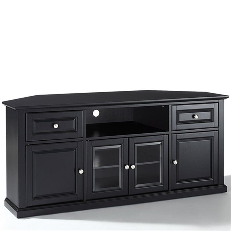 60" Corner Tv Stand In Black – Cf1000260 Bk Throughout Corner Tv Stands For 60 Inch Tv (Photo 4 of 15)