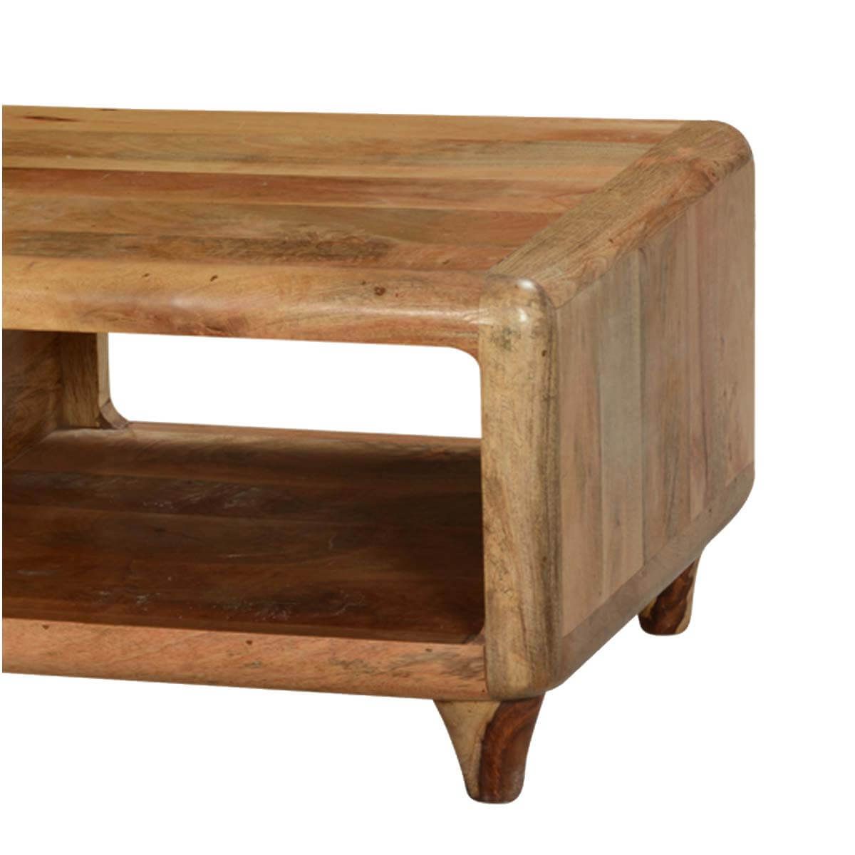 60's Natural Mango Wood Rounded Corners Tv Console Media Inside Tv Stands With Rounded Corners (Photo 15 of 15)
