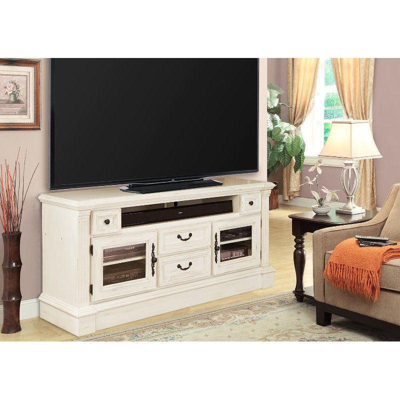 65 Inch Burnished White Tv Stand – Fremont | Rc Willey Pertaining To Caleah Tv Stands For Tvs Up To 65&quot; (Photo 11 of 15)