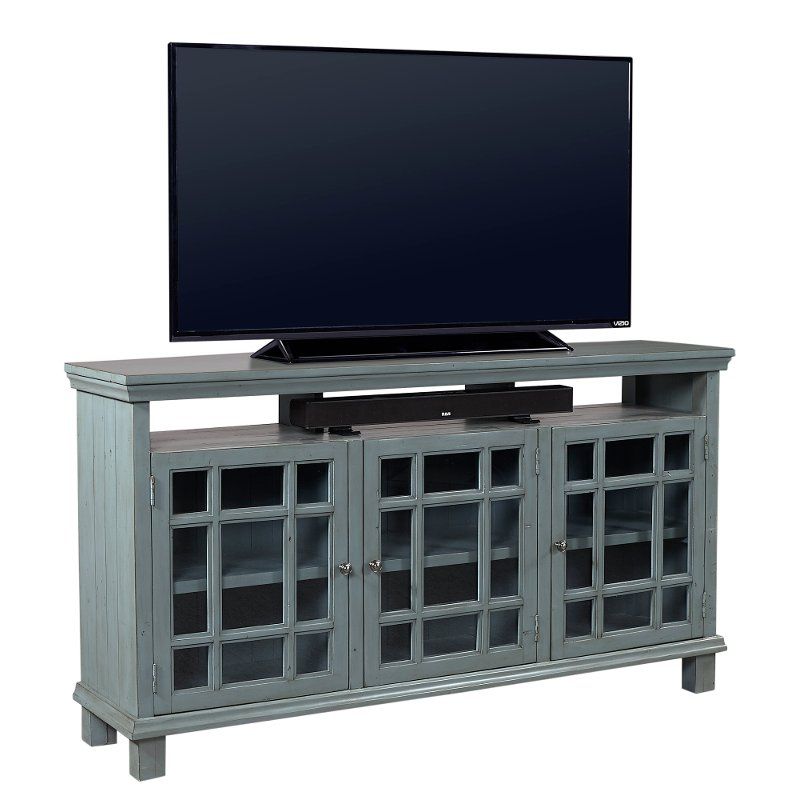 65 Inch Slate Blue Tv Stand – Preferences | Rc Willey With Regard To Blue Tv Stands (Photo 6 of 15)