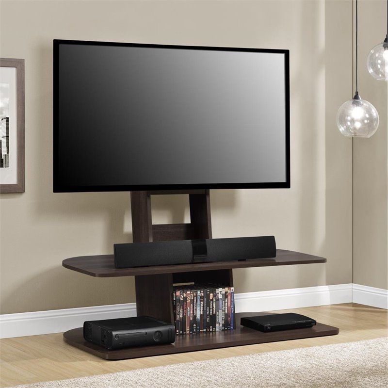 65" Tv Stand With Mount In Dark Walnut – 1761196pcom Within Freestanding Tv Stands (Photo 10 of 15)