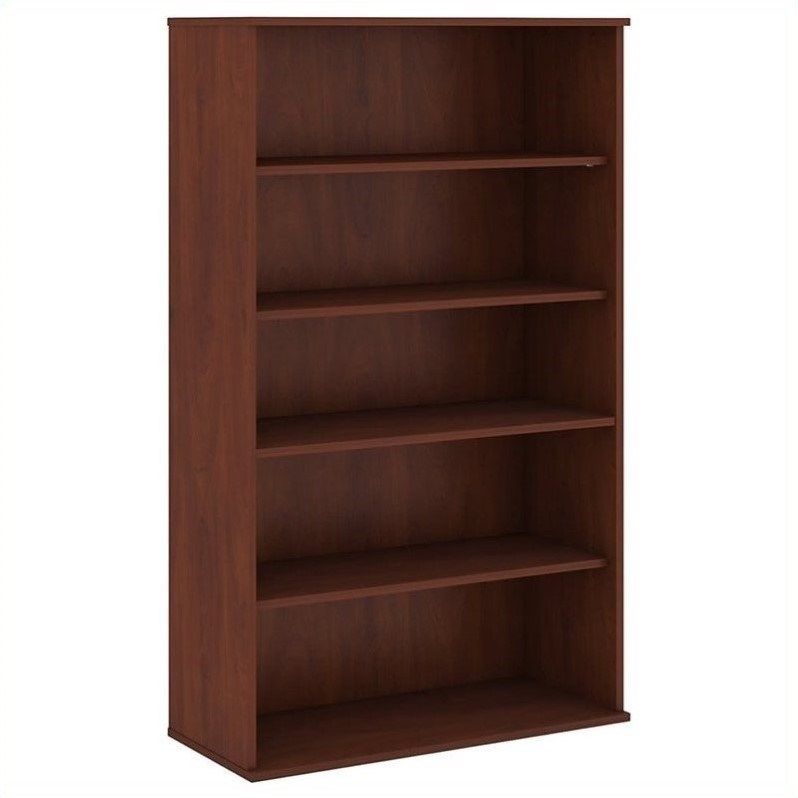 66h 5 Shelf Bookcase In Hansen Cherry – Engineered Wood With Hansen Tv Stands (View 2 of 15)