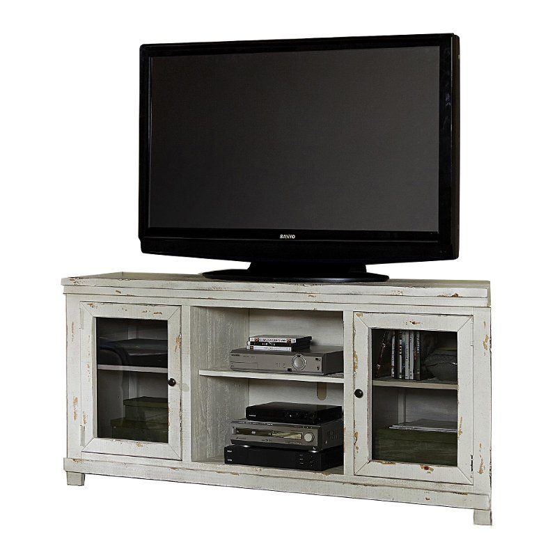 68 Inch Distressed White Tv Stand – Willow | Rc Willey Within White Tv Stands (View 13 of 15)