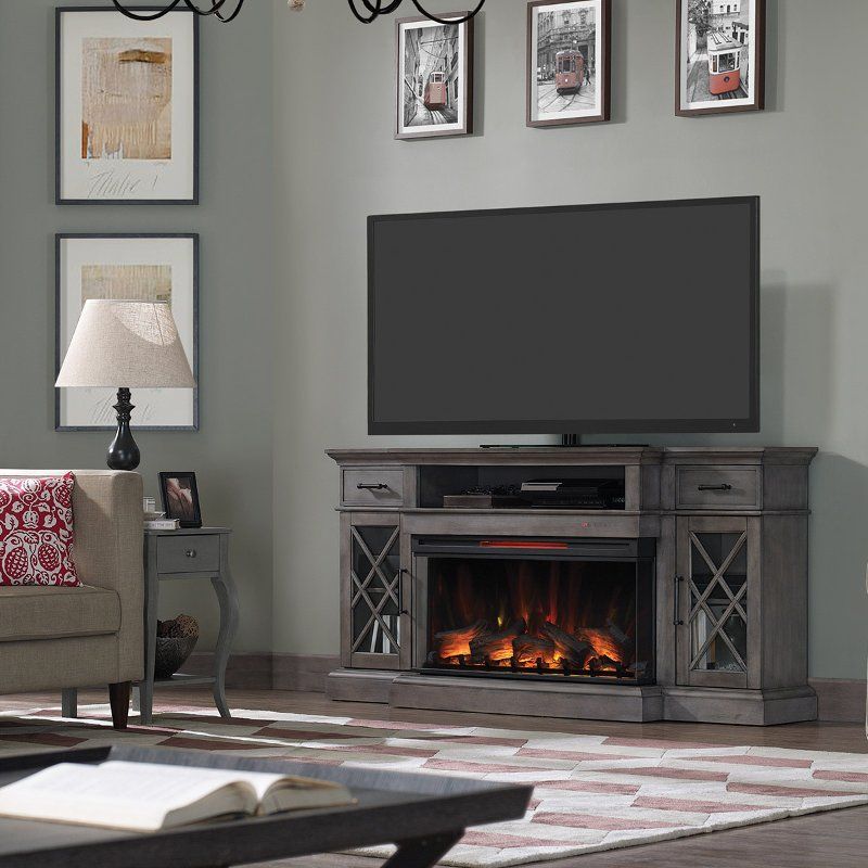 70 Inch Weathered Gray Fireplace Tv Stand – Hamilton | Rc In Tv Stands For 70 Inch Tvs (Photo 13 of 15)