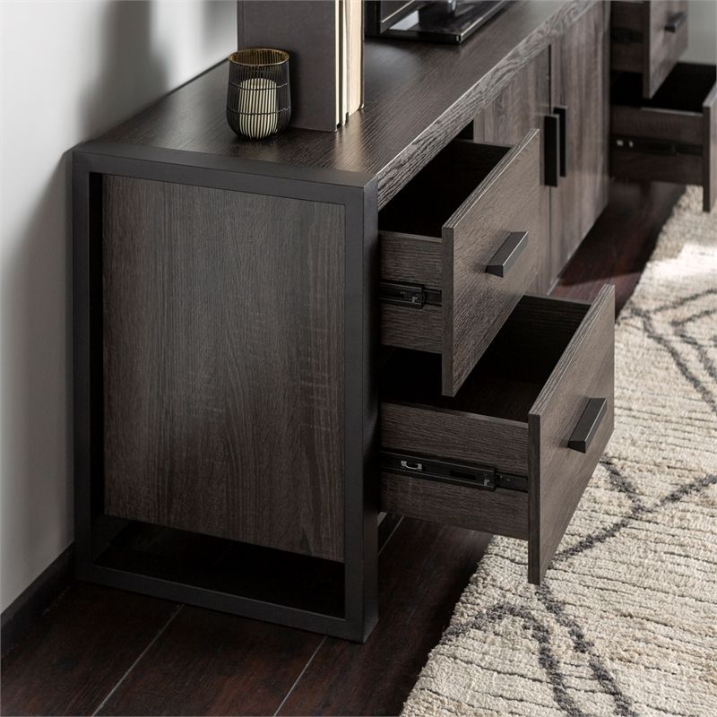 70" Industrial Charcoal Grey Wood Tv Stand – W70ubc22cl Throughout Grey Wooden Tv Stands (View 12 of 15)