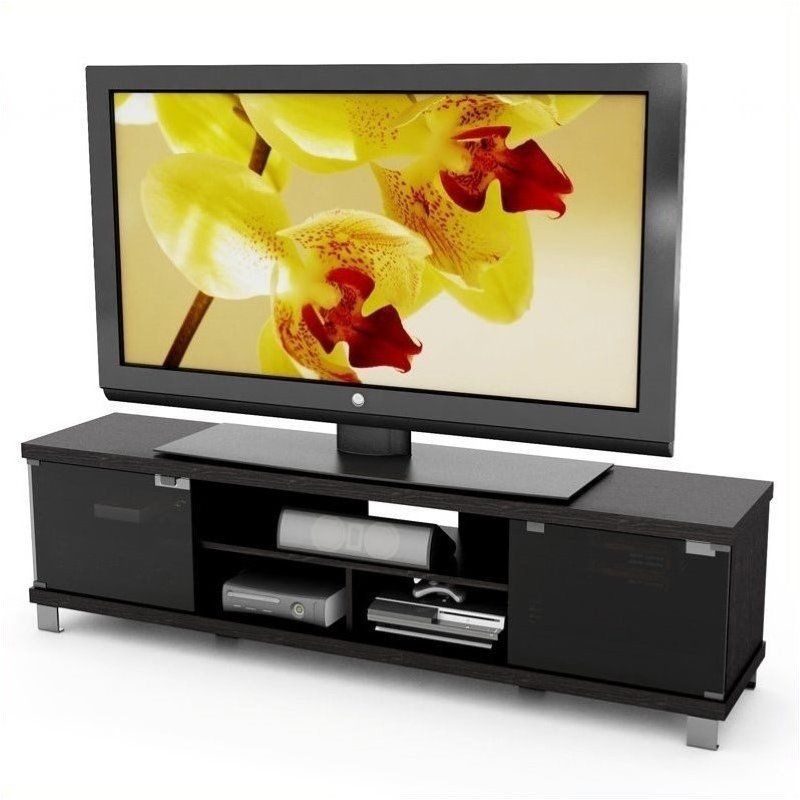 71" Extra Wide Tv Stand In Ravenwood Black – B 207 Cht Inside Deco Wide Tv Stands (Photo 7 of 15)