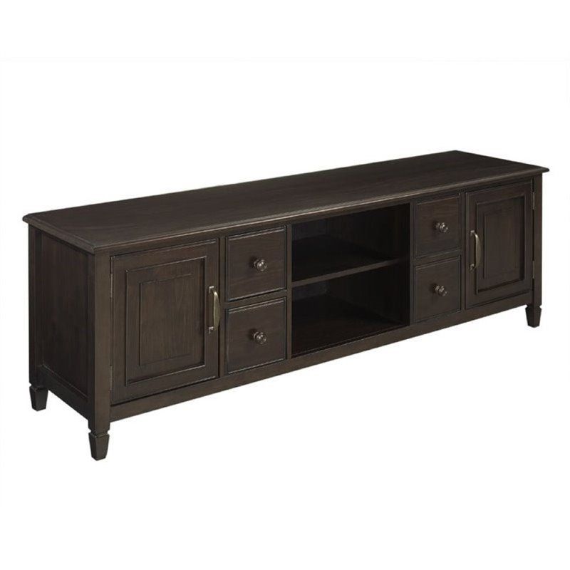 72" Wide Tv Stand In Dark Chestnut Brown – 3axccon 07 Within Deco Wide Tv Stands (Photo 10 of 15)