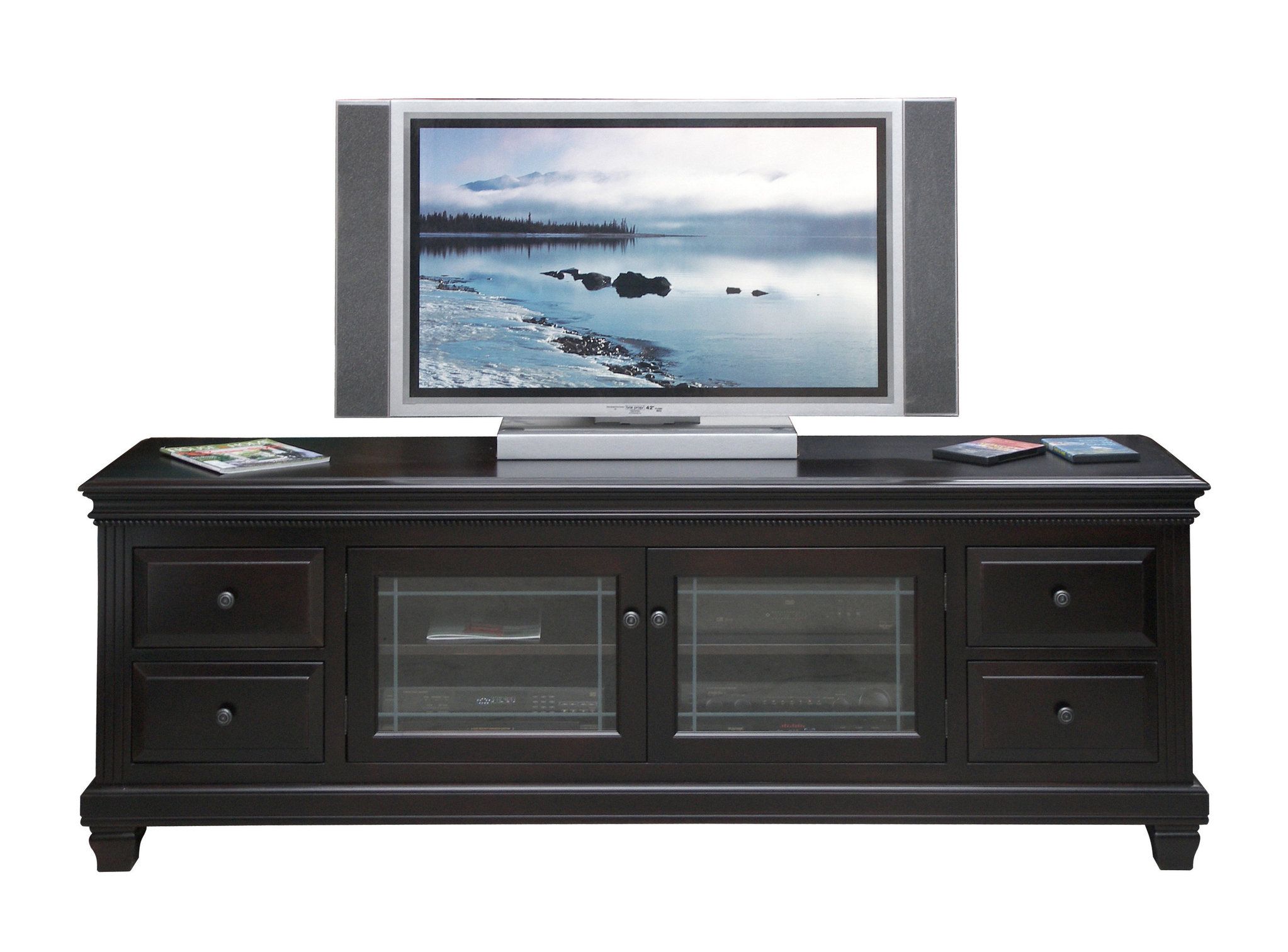 84 Inch Console With Hutch – Classic Eco Friendly Wood For 84 Inch Tv Stand (View 5 of 15)