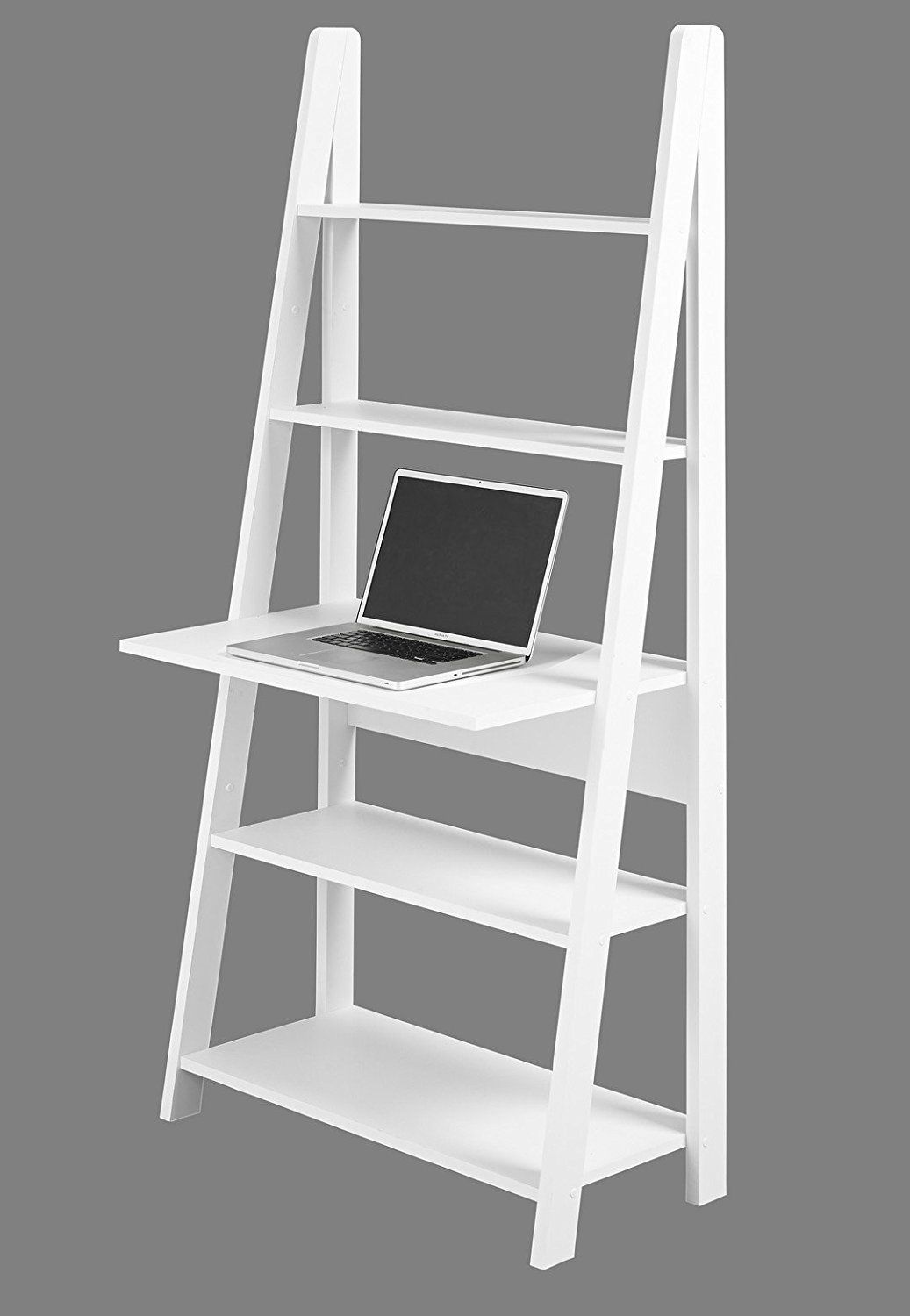 99+ Black Ladder Desk – Rustic Home Office Furniture Check Throughout Tiva White Ladder Tv Stands (Photo 7 of 15)