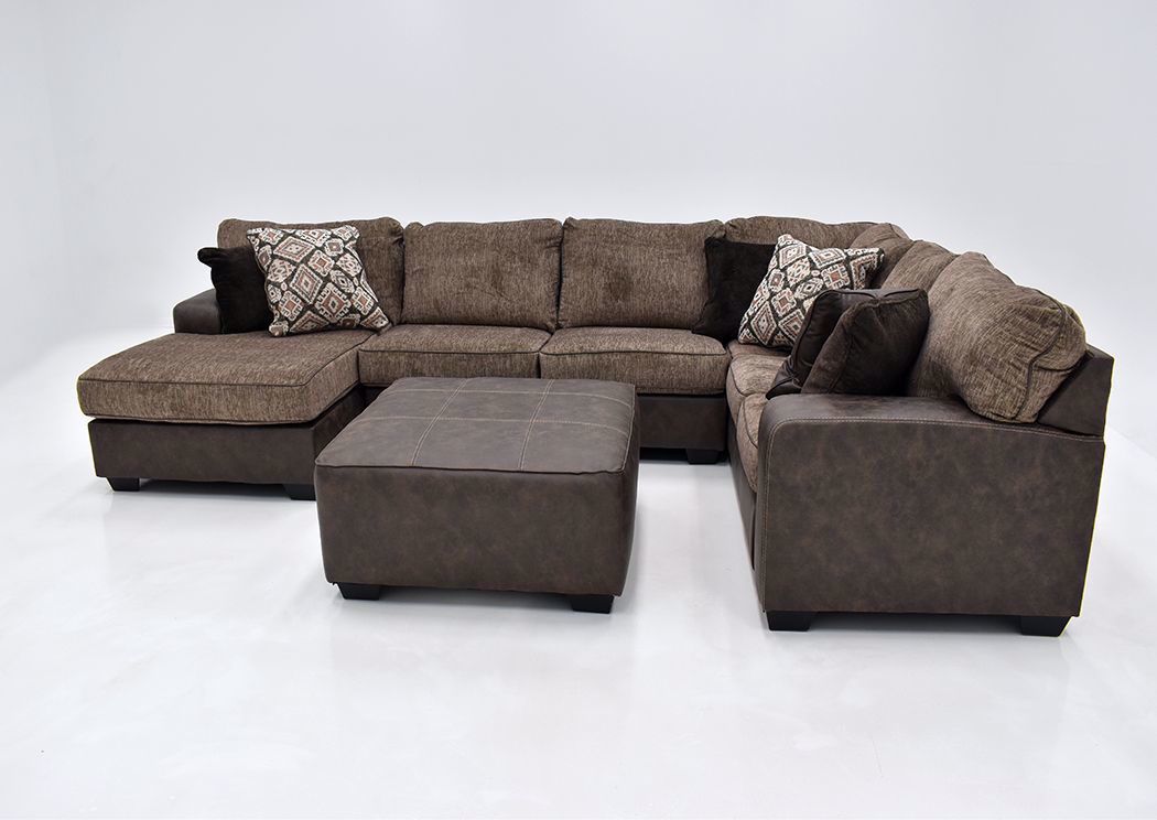 Abalone Sectional Sofa Left – Brown | Home Furniture Plus For Hannah Left Sectional Sofas (View 13 of 15)