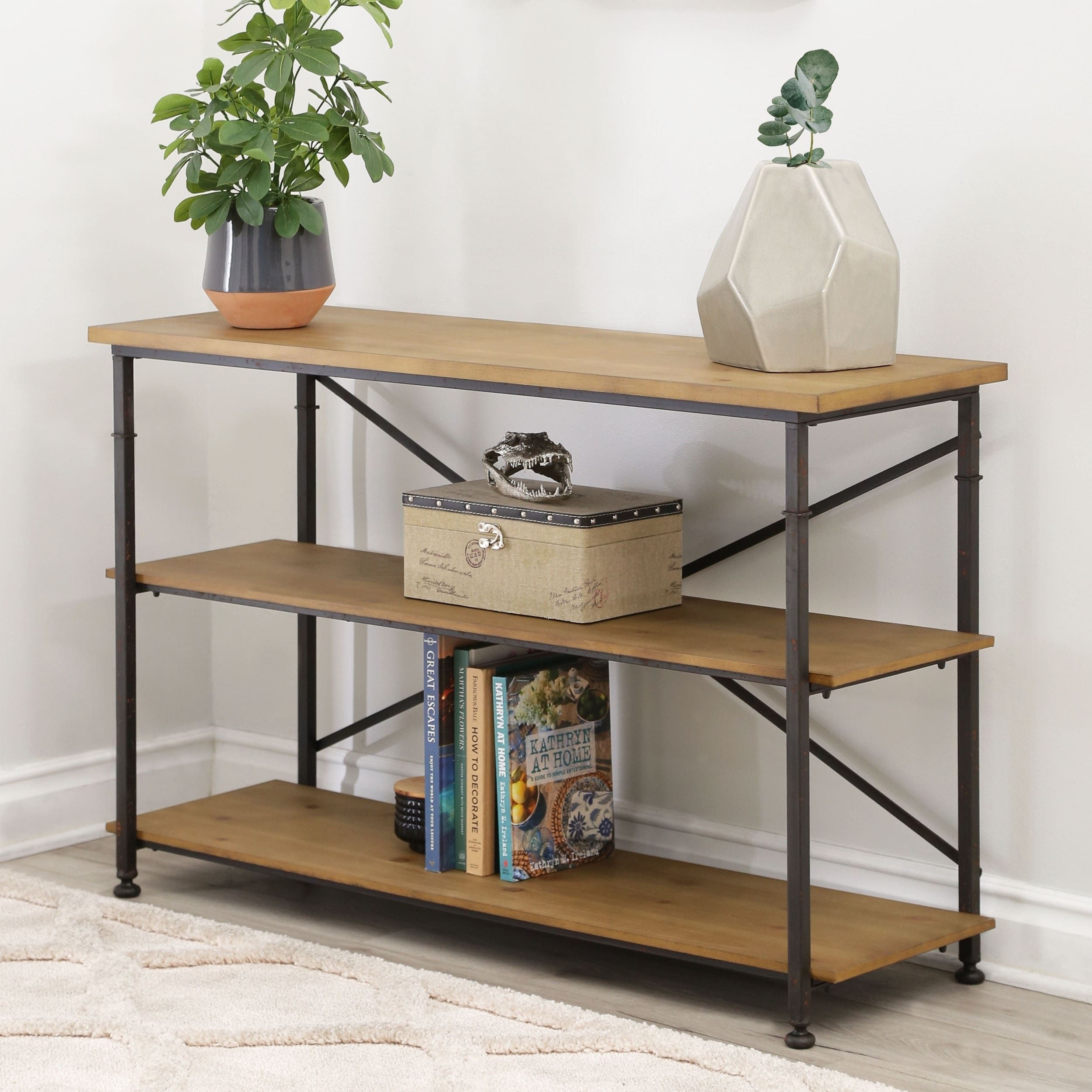 Abbyson Distressed Iron Industrial Tv Stand – 47 Inch Intended For Industrial Tv Stands (View 6 of 15)
