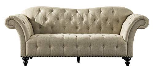 Acanva Luxury Chesterfield Vintage Living Room Family Sofa With Regard To Artisan Beige Sofas (View 12 of 15)