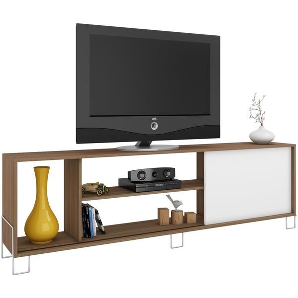 Accentuationsmanhattan Comfort Nacka 4 Shelf Tv Stand Intended For Manhattan 2 Drawer Media Tv Stands (View 8 of 15)