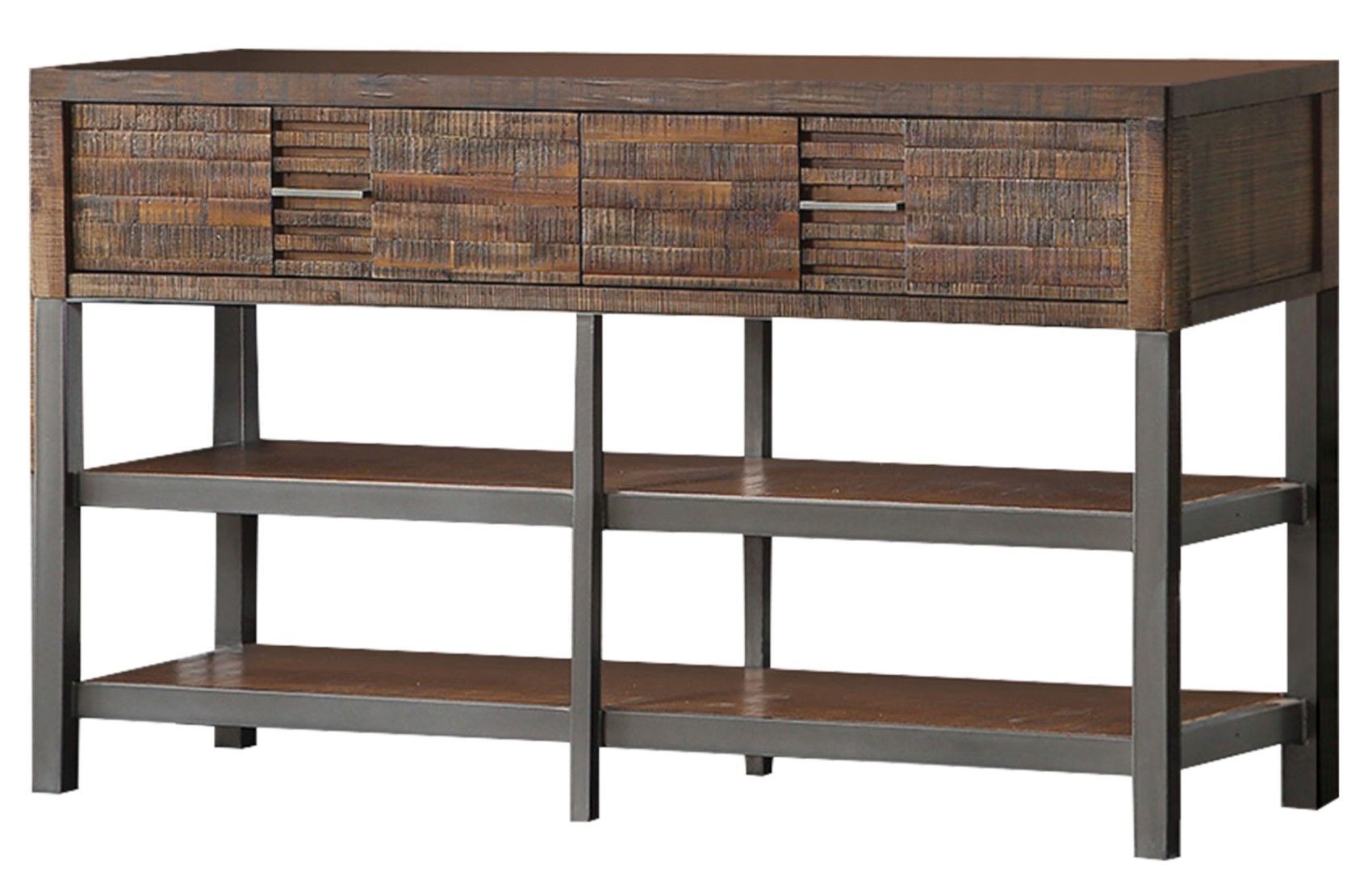 Adelia Modern Rustic 2 Drawer Tv Stand In Reclaimed Oak Finish In Rustic Tv Stands (View 8 of 15)