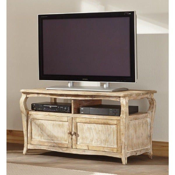 Alaterre Rustic Reclaimed Wood Tv Stand – Overstock – 9621659 Intended For Long Wood Tv Stands (Photo 8 of 15)