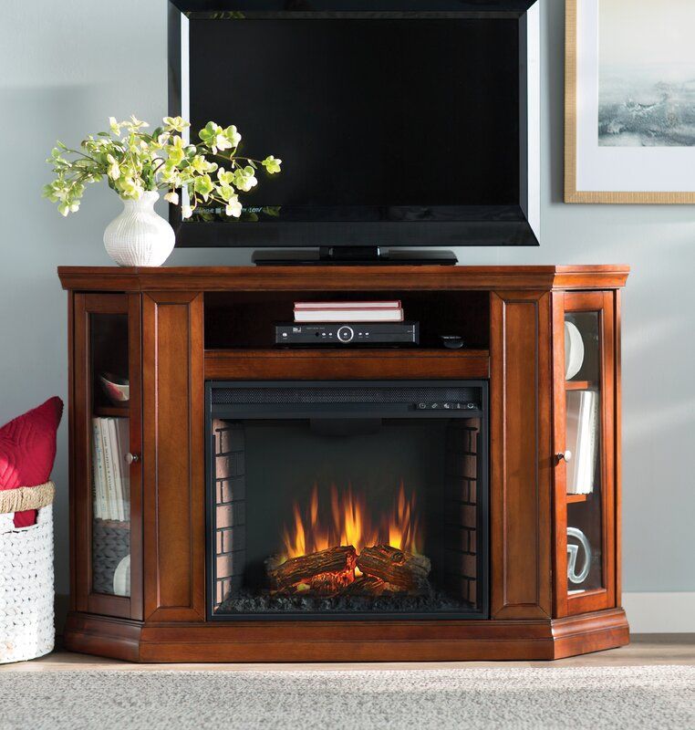 Alcott Hill Dunminning Corner Tv Stand With Fireplace In Compton Ivory Corner Tv Stands With Baskets (View 8 of 15)