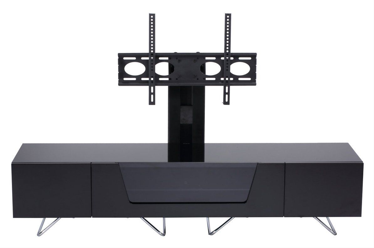 Alphason Chromium 1600 Black Cantilever Tv Stand For Up To Intended For Cantilever Tv (View 7 of 15)