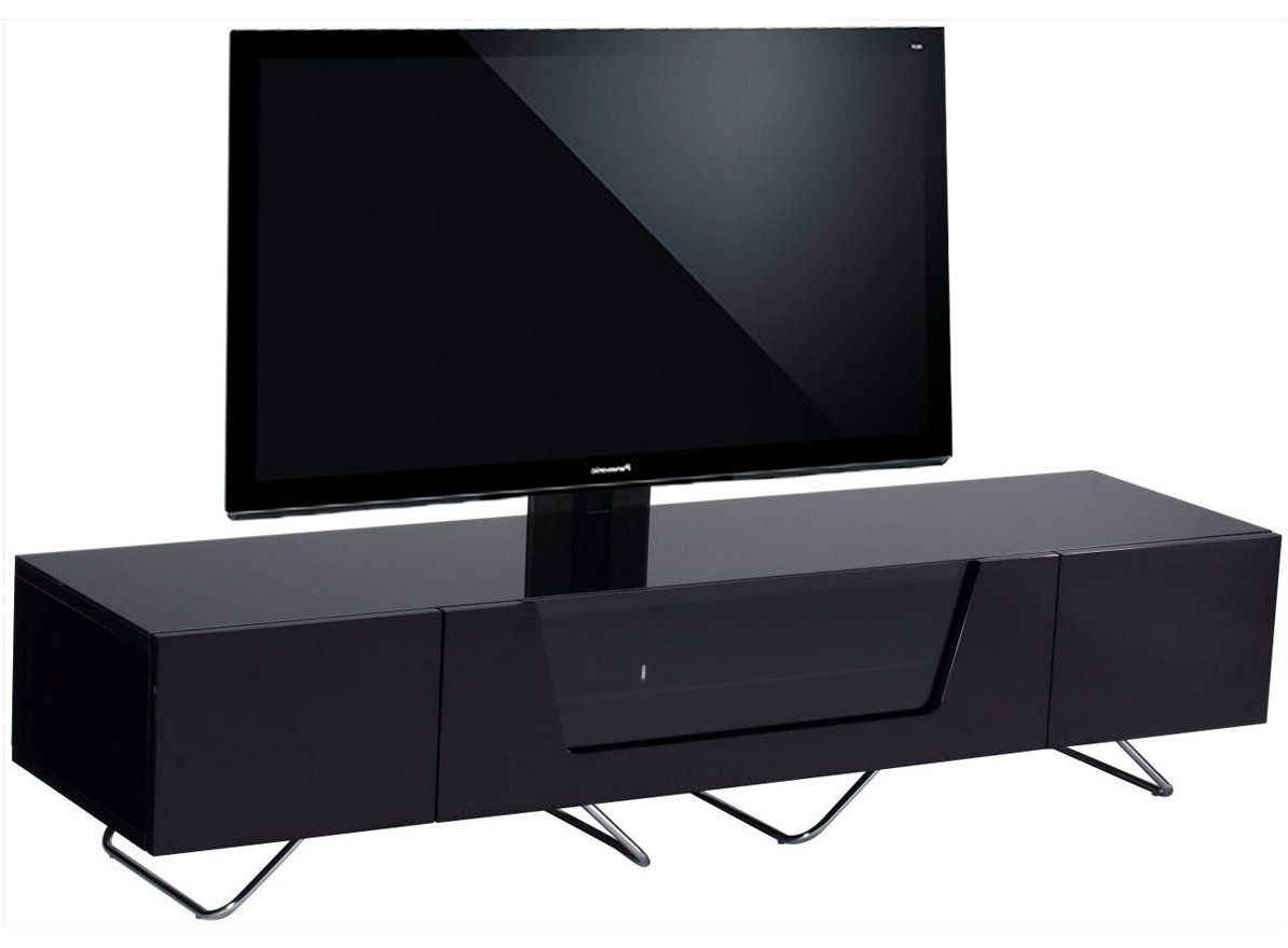 Alphason Chromium 1600 Black Cantilever Tv Stand For Up To Throughout Cantilever Tv (View 15 of 15)