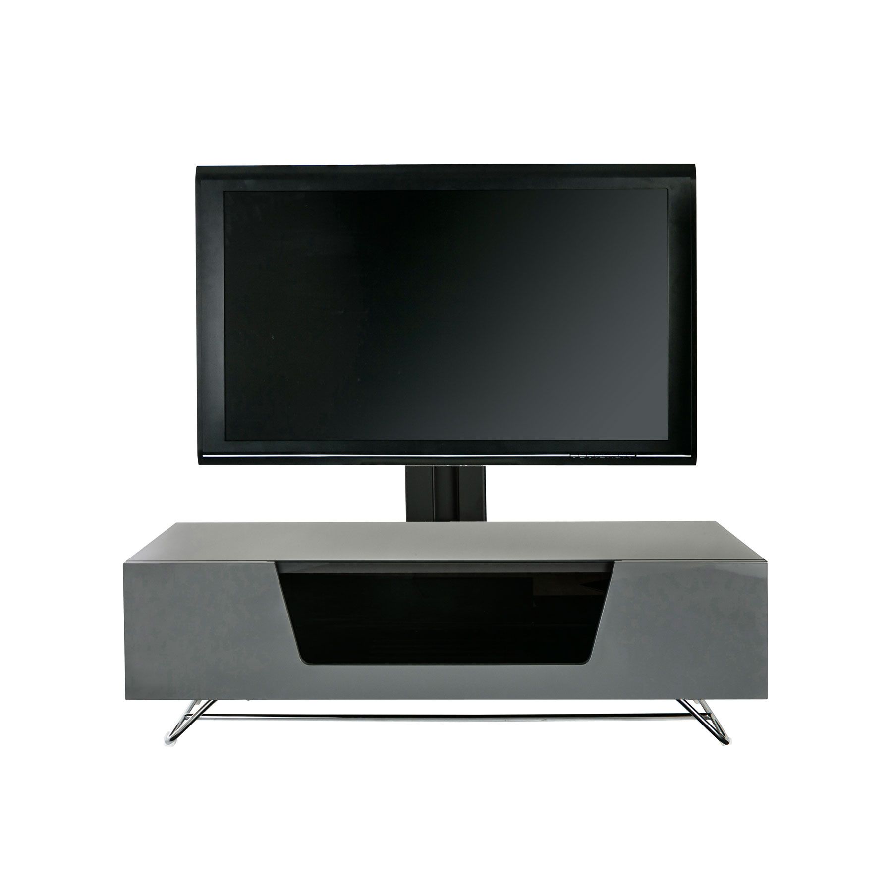 Alphason Chromium 2 120cm Grey Tv Stand For Up To 60" Tvs For Chromium Tv Stands (Photo 1 of 15)