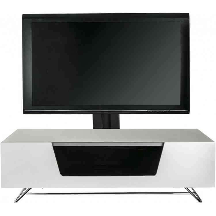 Alphason Chromium White 1200 Cantilever Tv Stand For Up To Pertaining To White Cantilever Tv Stand (View 11 of 15)