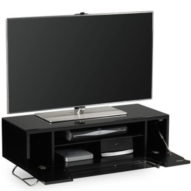 Alphason Designs Cro21000cbblk Chromium Black Tv Stand For Within Alphason Tv Cabinet (View 15 of 15)