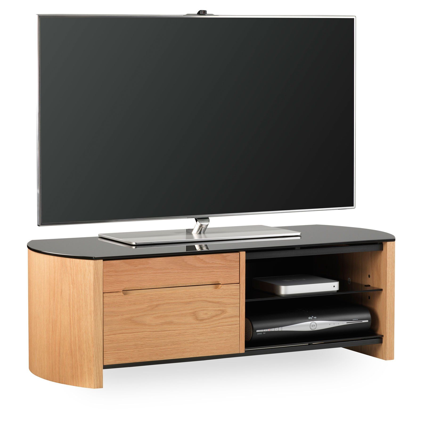 Alphason Finewood Fw1100cb Light Oak Tv Stand For Up To 50 Within Leonid Tv Stands For Tvs Up To 50&quot; (View 4 of 15)