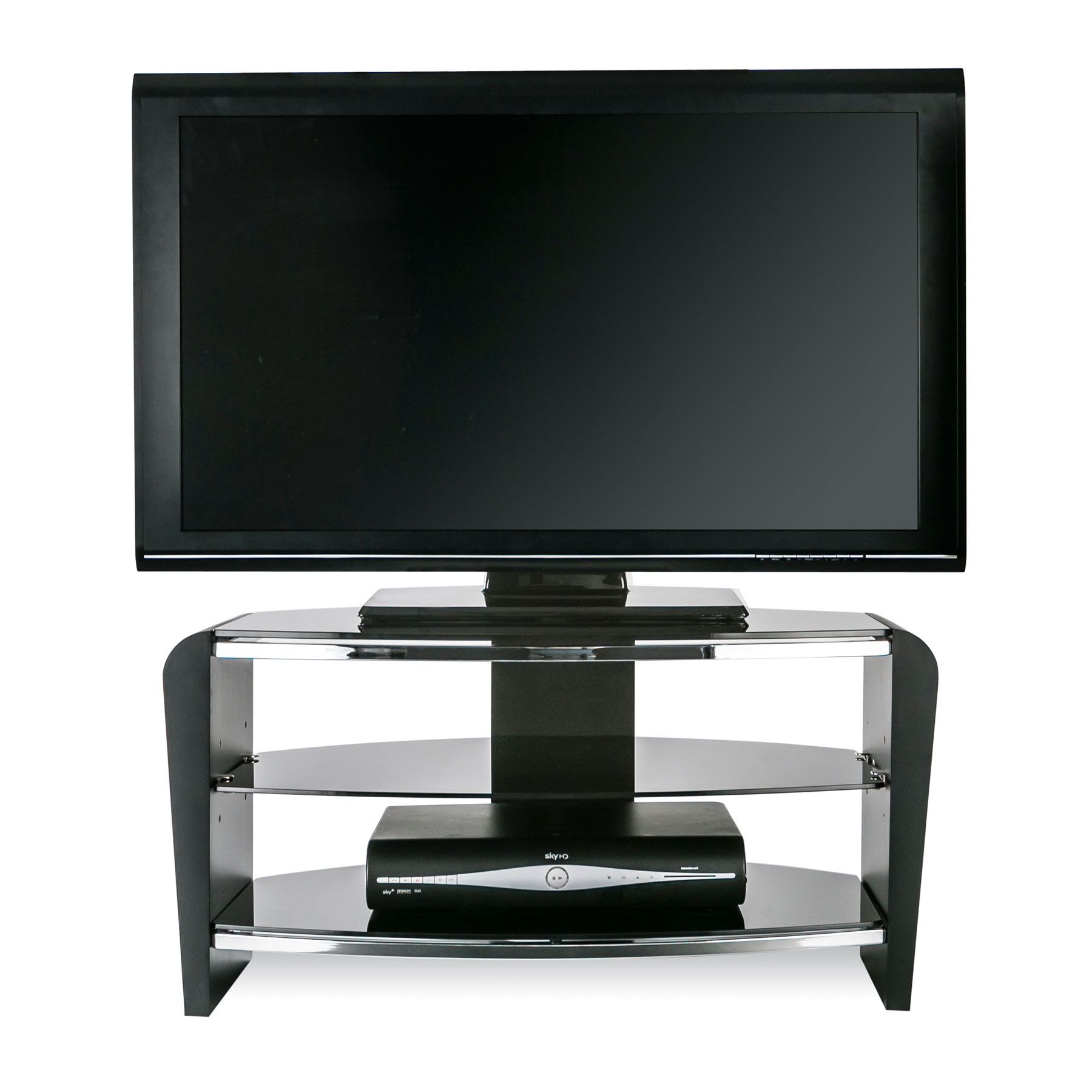 Alphason Francium 80cm Black Tv Stand For Up To 37" Tvs Pertaining To Alphason Tv Cabinet (View 2 of 15)