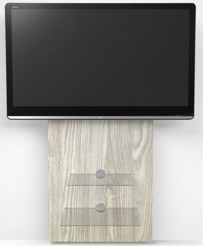 Alphason Mercury Light Oak Slimline Wall Mounted Tv Stand For Slimline Tv Stand (View 11 of 15)