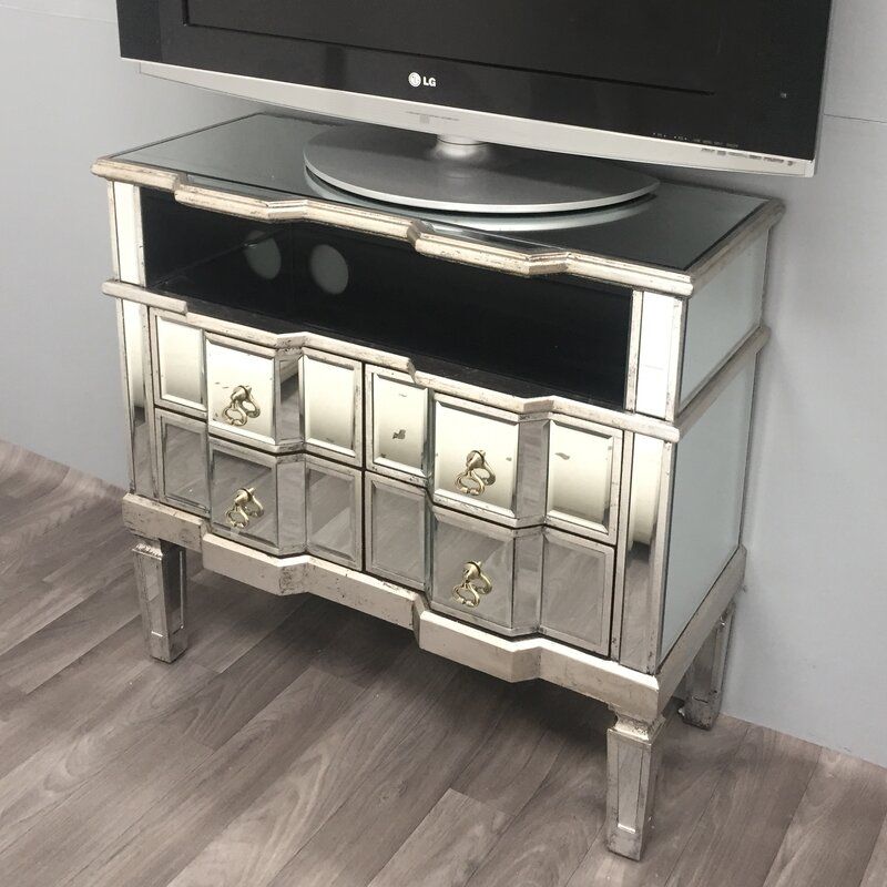Alterton Vintage Mirrored Range Tv Stand For Tvs Up To 48 With Loren Mirrored Wide Tv Unit Stands (View 10 of 15)