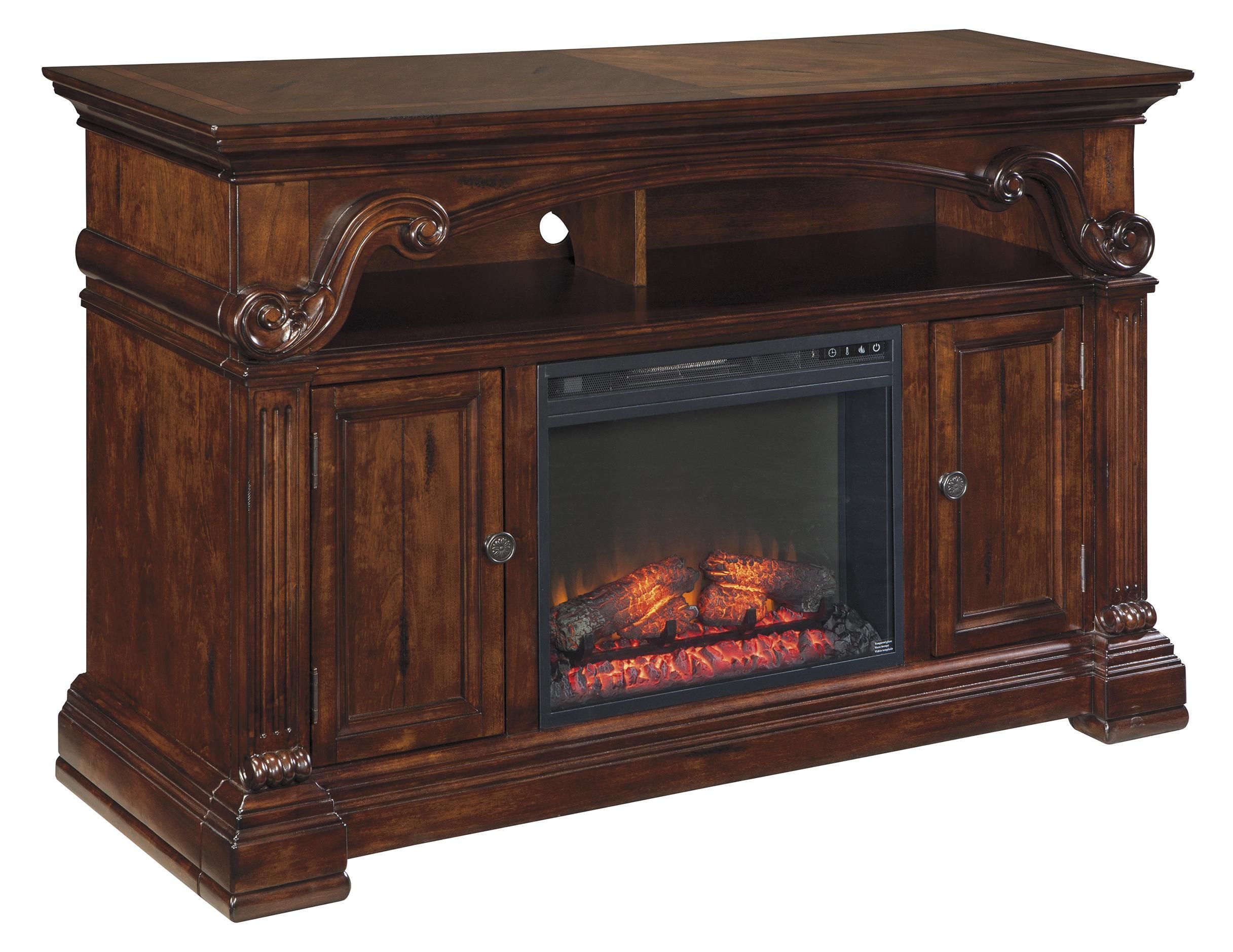 Alymere Traditional Large Tv Stand With Fireplace Insert Throughout Traditional Tv Cabinets (View 5 of 15)