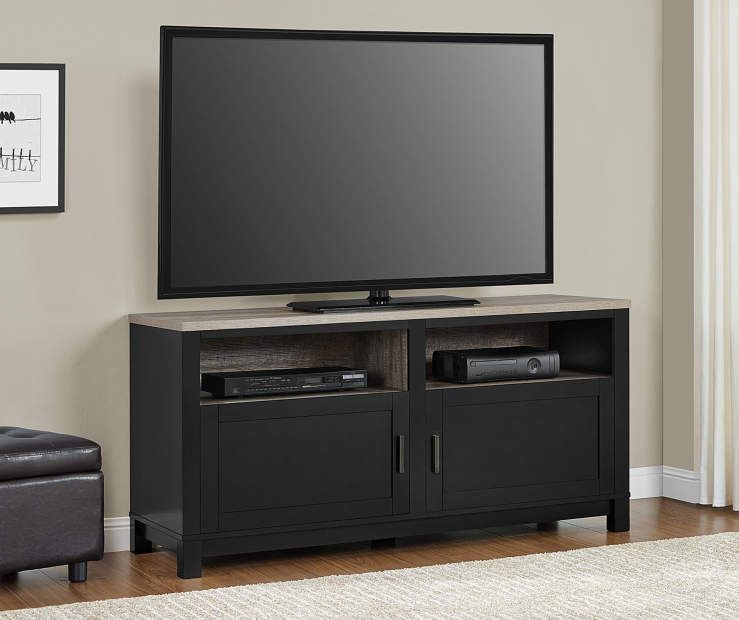 Ameriwood Black & Rustic Brown Tv Stand – Big Lots Within Big Lots Tv Stands (View 12 of 15)