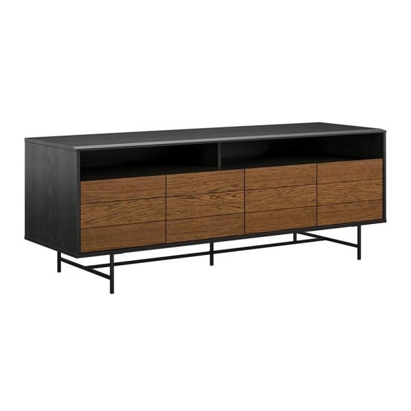Ameriwood Home Apison 62 In. Black Oak Tv Stand For Tvs Up In Ameriwood Home Rhea Tv Stands For Tvs Up To 70" In Black Oak (Photo 14 of 15)