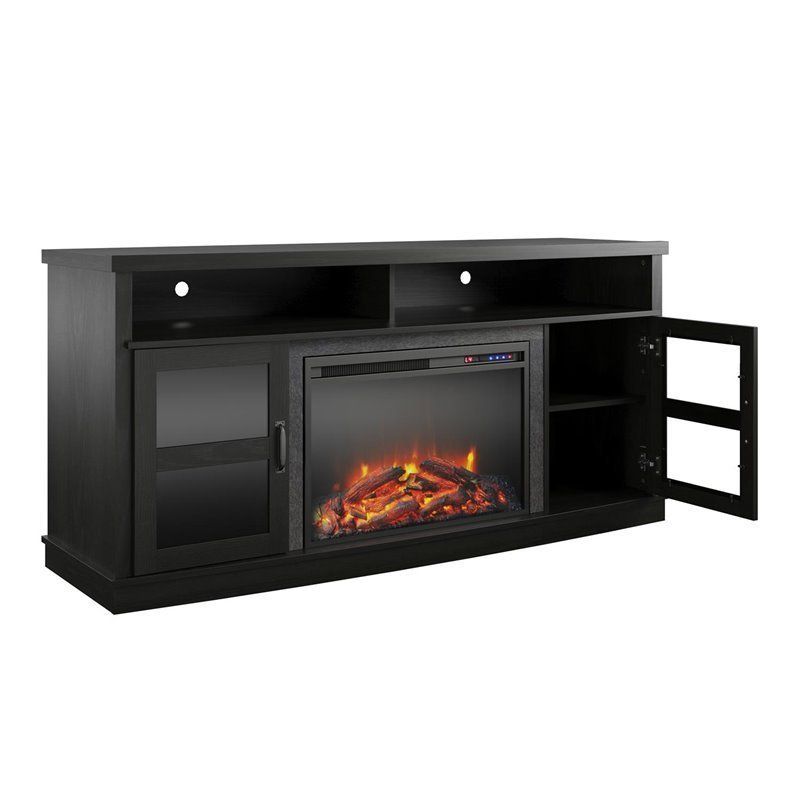 Ameriwood Home Ayden Park Fireplace Tv Stand Up To 65" In Within Ameriwood Home Rhea Tv Stands For Tvs Up To 70&quot; In Black Oak (Photo 15 of 15)