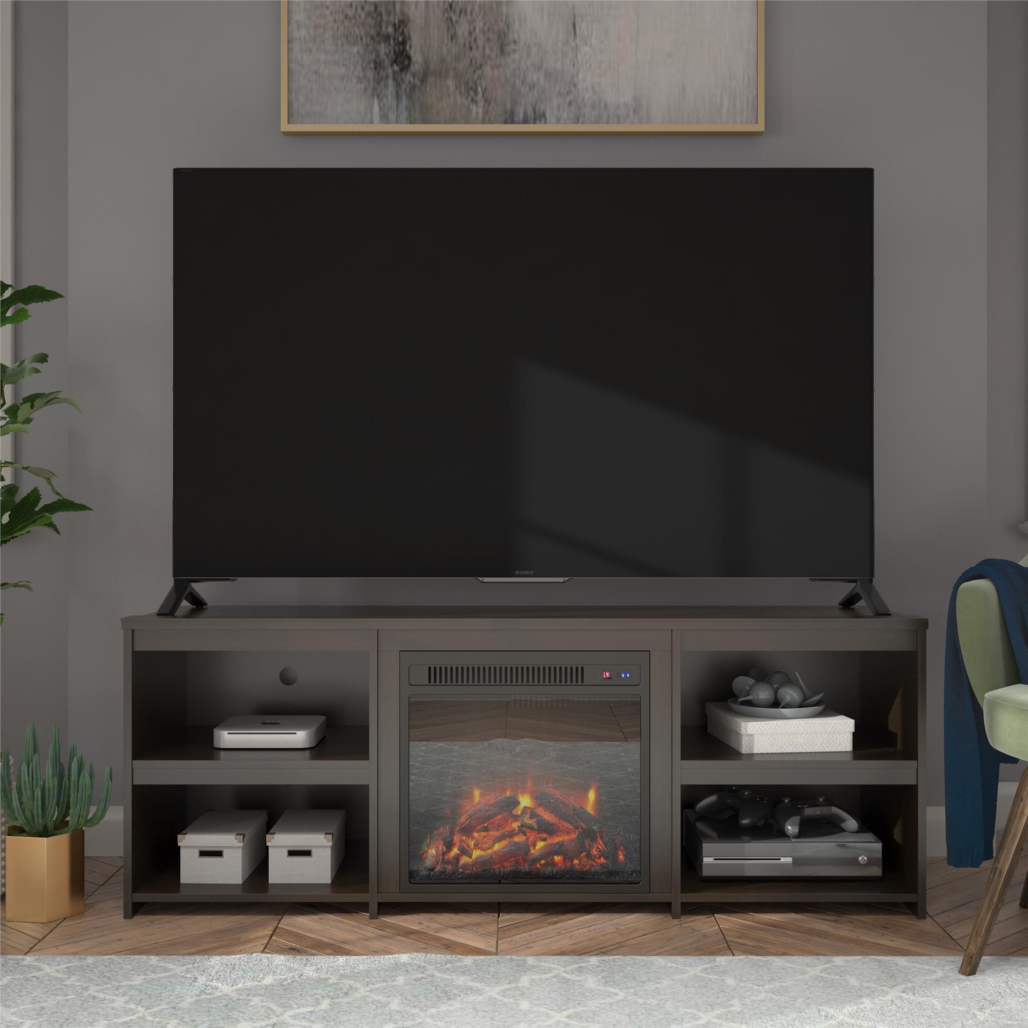 Ameriwood Home Bannack Fireplace Tv Stand For Tvs Up To 65 Inside Olinda Tv Stands For Tvs Up To 65" (View 3 of 15)