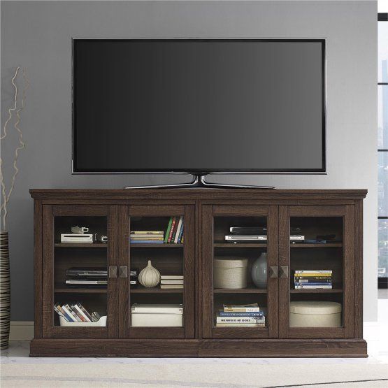 Ameriwood Home Bennett Tv Console With Glass Doors | Home Throughout Oak Tv Stands With Glass Doors (View 6 of 15)